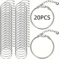 20pcs Fashion Snake Chain Adjustable Bracelet Set - 6.29inch Charm Bracelet with Lobster Clasp Extension Chain, Suitable for Women'S DIY Jewelry Making Materials, for Beginners As A Gift