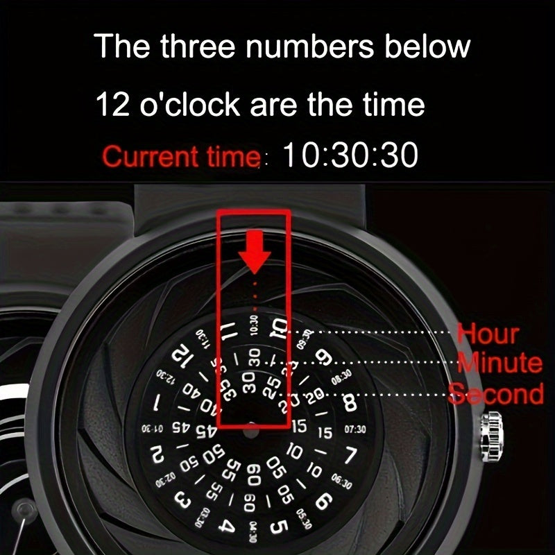 Men's Sports Watch/Novel Fashion Watch/Concept Wristwatch with Password Dial/Extra Strap And Tools