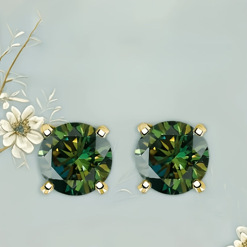 S925 Silver Earrings for Women 2 Pack - Exquisite Luxury Hypoallergenic Stud Drop Earrings Set, Elegant Gold Silver Tone Earring Gift for Birthday Party Daily Wear Men and Women