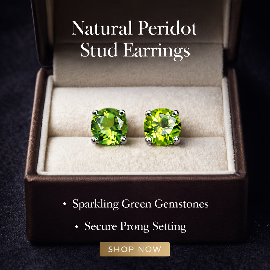 925 Silver Natural Peridot Earrings, Featuring an Elegant And Minimalist Design, Suitable for Women, Perfect for Casual Attire, Parties, And Special Occasions, Making It an Excellent Gift Choice