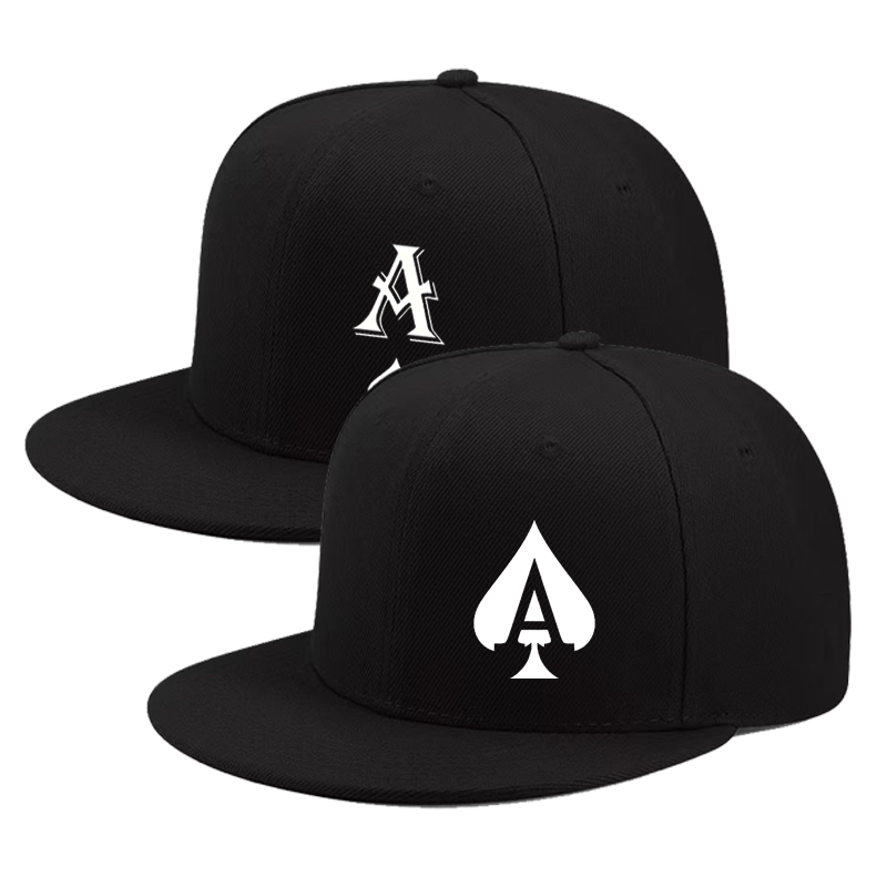 Hats - Flat Brim Baseball Cap 2-Pack Monogram Hip Hop Snapback Hat Adjustable - product detail view 15