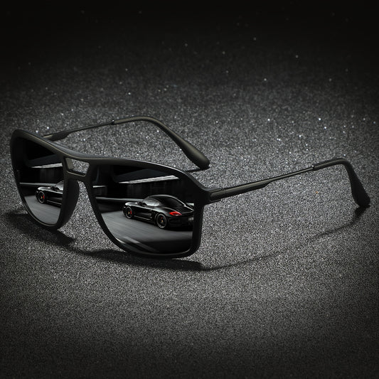 Unisex & Men'S Polarized Sunglasses UV400 - Outdoor Fishing, Driving, Sports with Lightweight Square Frame & Flexible Spring, Slim Comfort Fit Temples