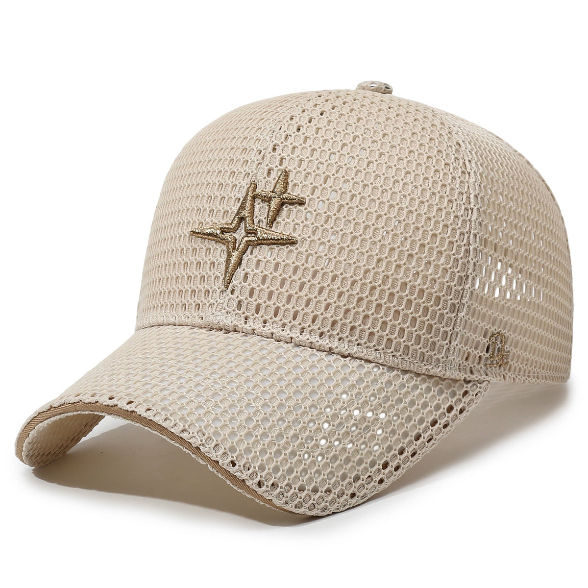 [Breathable Mesh Cap] New Breathable Mesh Baseball Cap, Unisex Star Embroidered Peaked Hat, Outdoor Casual Sunshade Cap