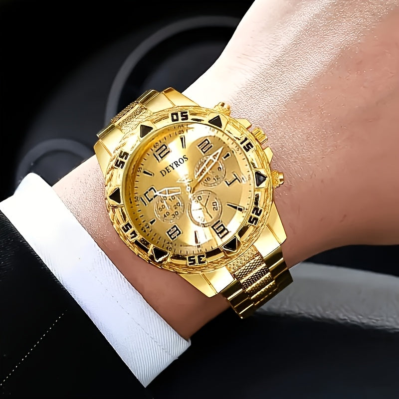 Set of 2 Men'S Quartz Watches | Made of Stainless Steel | Suitable for Casual And Business Wear | Includes a Silicone