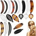Women's Banana Hair Clip, 20pcs, Banana Hair Clips, Claw Clips, Hair Comb Clips, Fish Tail for Ponytail, Flexible Plastic