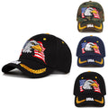 Eagle Embroidery Activity Cap, Wheat Letters Street Fashion Casual Baseball Cap, Windproof Sunscreen Outdoor Visor, Truck Driver Hat