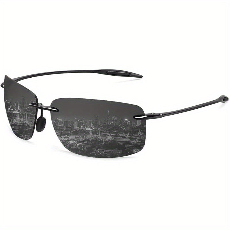 Sports Sunglasses Polarized TR90 Rimless - UV400 Lightweight Frameless Men Women Running Fishing Baseball Cycling Hiking Golf 4 Colors