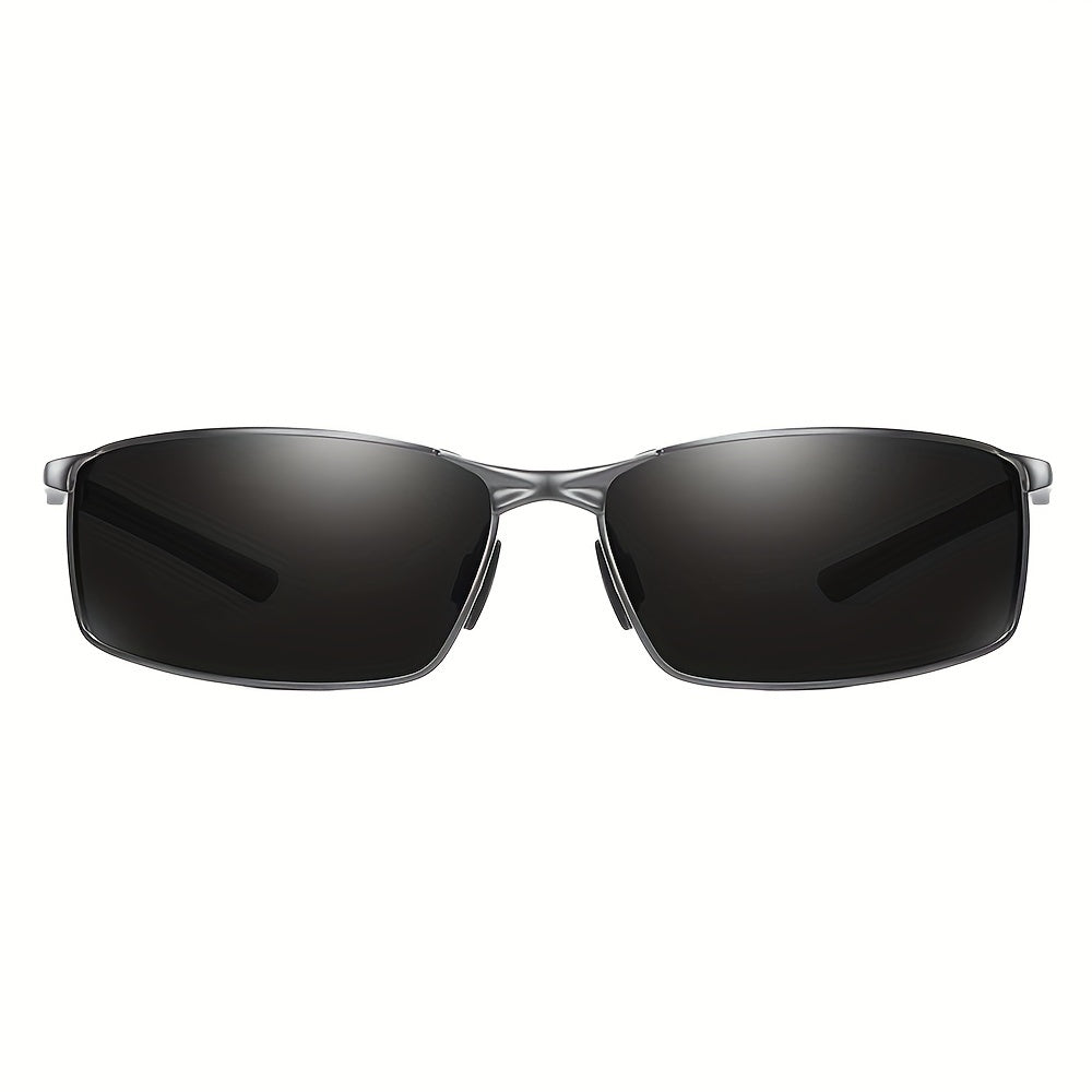 Men'S Sports Polarized Sunglasses - Metal Frame with UV400 for Driving, Premium Gift Packaging