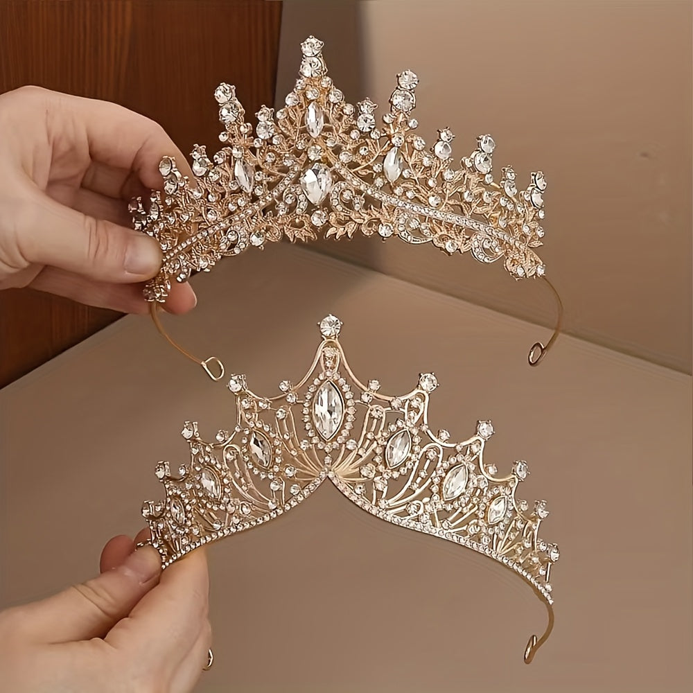 2pcs Baroque Luxury  Alloy Bridal High-End Party Wedding Banquet Ladies' Luxury Accessory Set