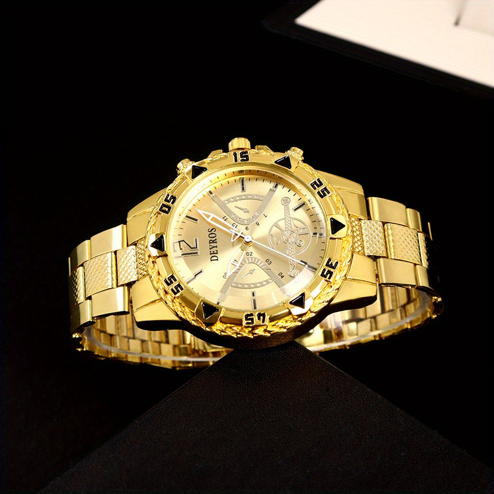 Set of 6 Men'S Watches, Stylish Classic Luxury Quartz Analog Timepieces in Stainless Steel, Perfect Gift Option for Men'S Wrist Watch, Reloj Para Hombre