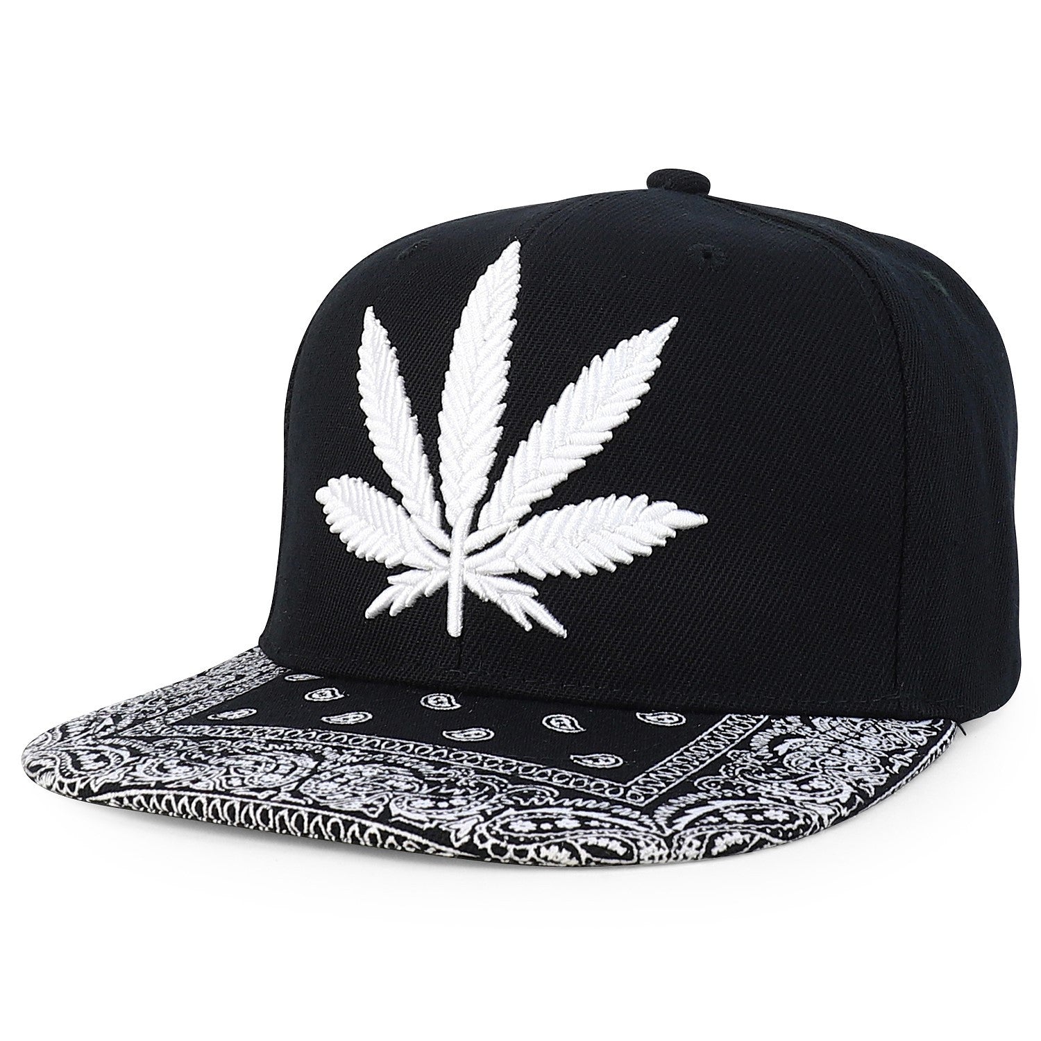 Rasta MJ Leaf 3D Embroidered Flat Bill Snapback Cap