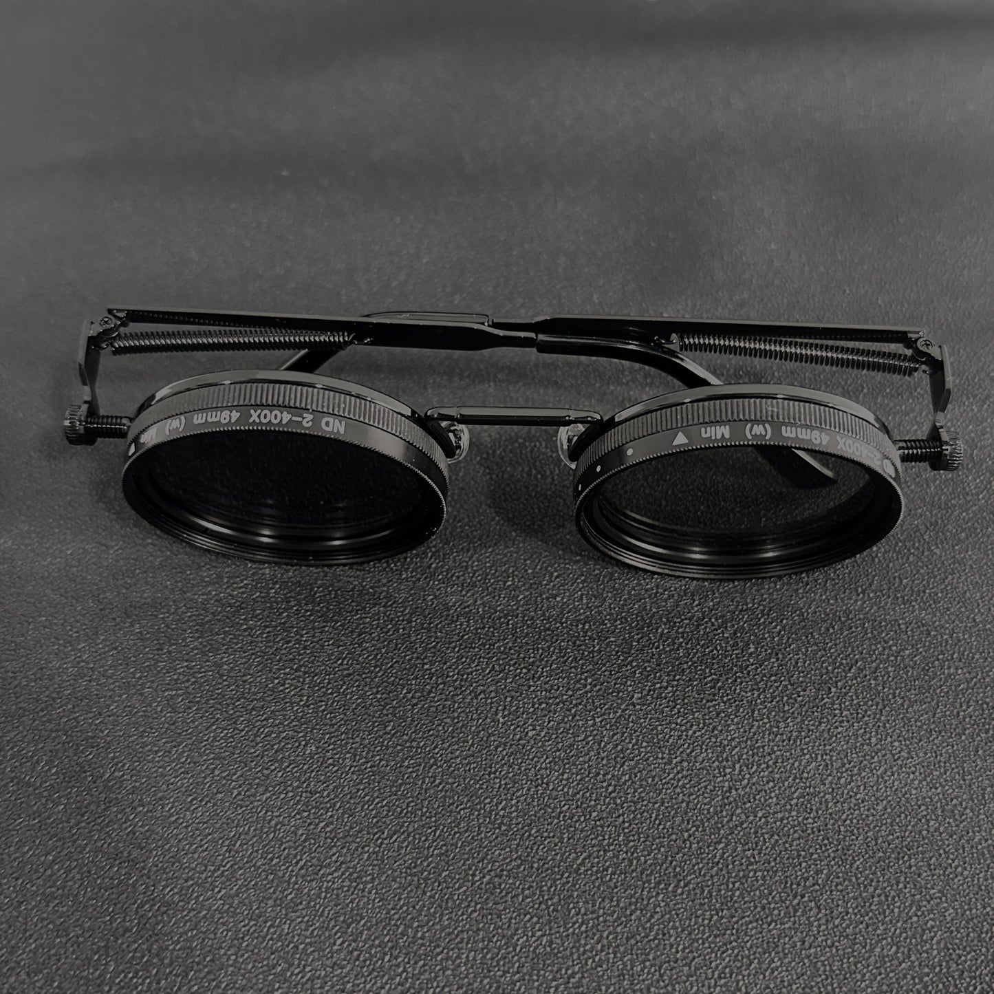 Steampunk Glasses Vintage Flip Spin Adjustable Gradient Lens – Alloy Frame Interchangeable Lens Eyewear for Men Women, Festival Party Cosplay Rave Halloween, Black Gold