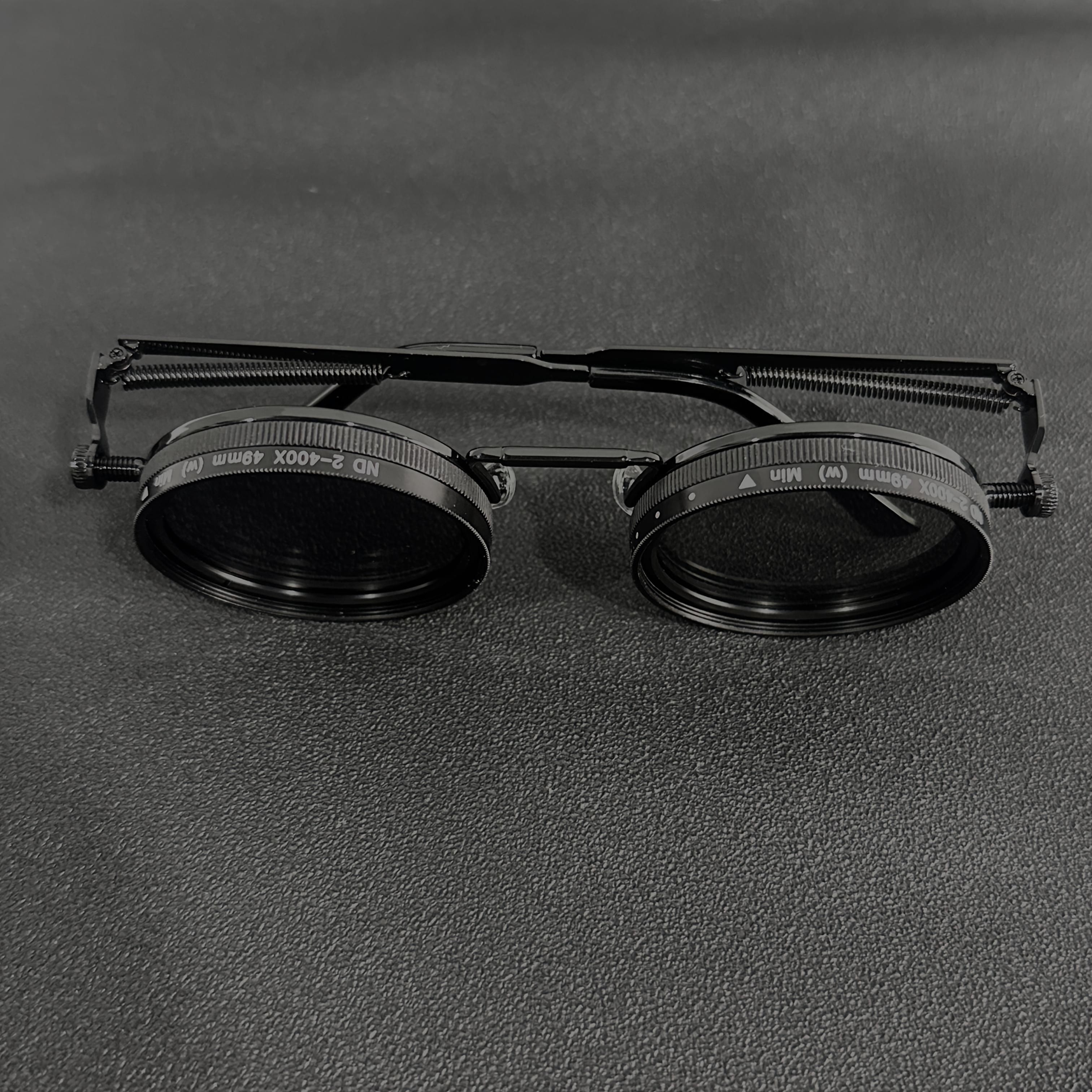 Men'S Vintage Steampunk Spin Fashion Glasses - Adjustable Brightness, Alloy Frames and Black/Grey Gradually changing Lenses, Interchangeable Lens System for Parties, Casual Wear - Bohemian Eyewear Accessories (Not Glasses), Without Battery