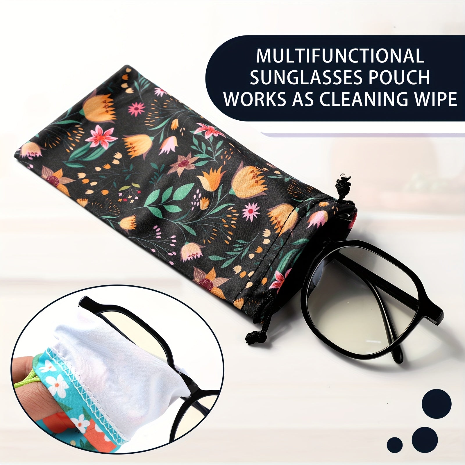 24pcs Pouch Drawstring Microfiber Pouch Multicolor Soft Case Bag Eyeglass Pouch Glasses Case for Women