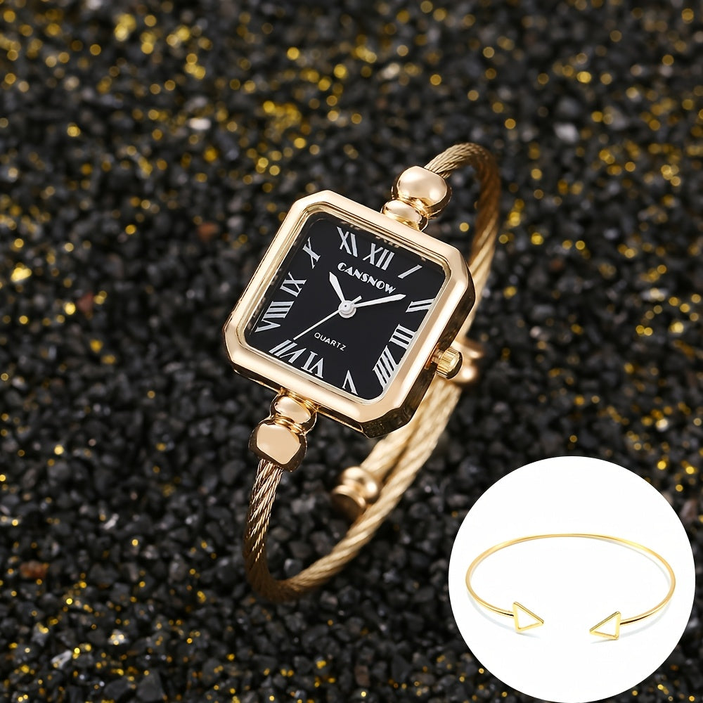 Stylish Women'S Wristwatch with a Sleek Strap And Quartz Movement