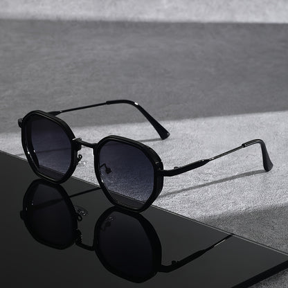 Polygonal Sunglasses Unisex Lightweight Durable Stylish Lens with Case Cleaning Cloth Casual Formal Men Women Trendy Eyewear