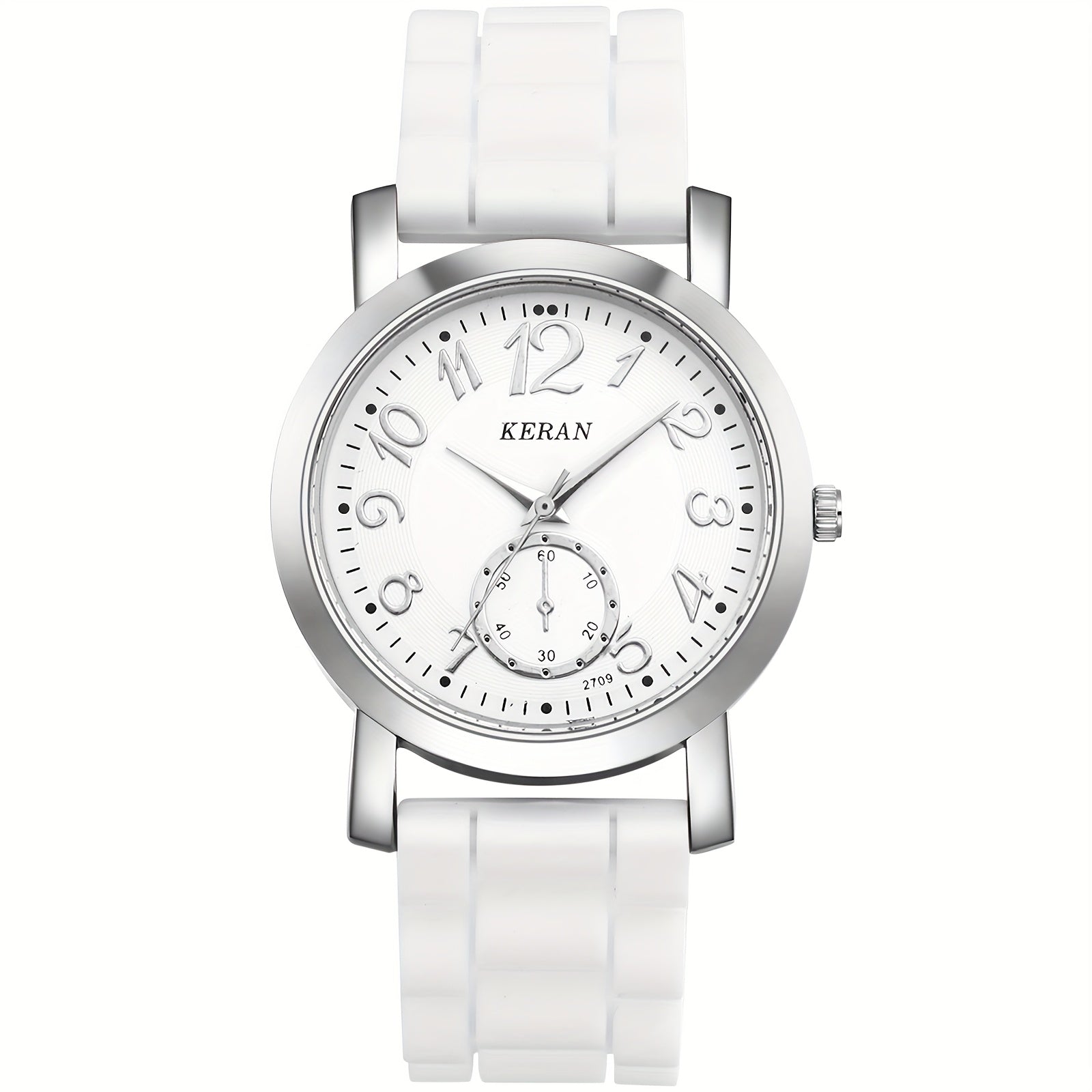 Jewelrywe Unisex Teens Jelly Color Silicone Strap Analog Quartz Wristwatch
