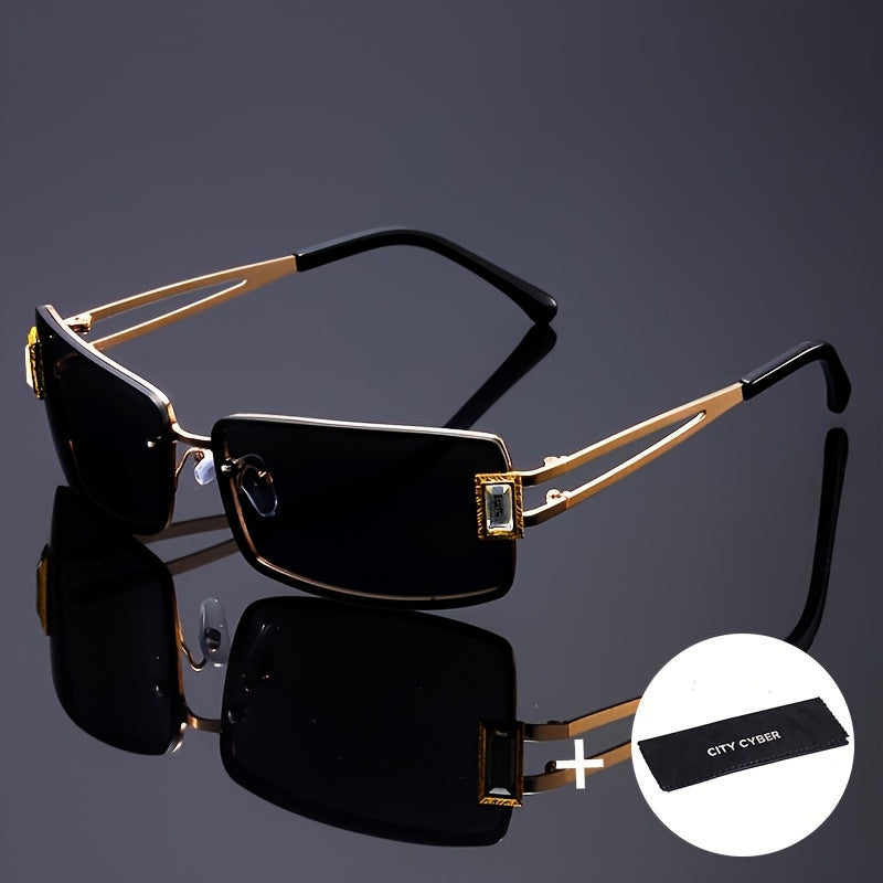 Oversized Square Glasses for Men Women – Extra Large Luxury Gradient Ombre Retro Party Eyewear, Decorative Statement Frames for Festival Halloween Costume, Includes Cleaning Cloth