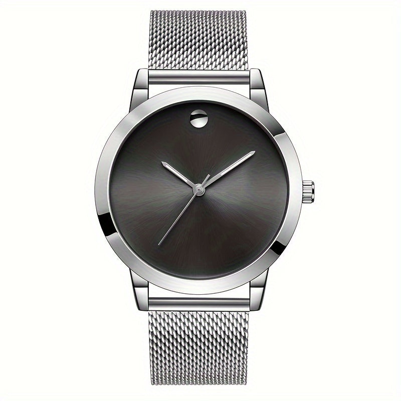 Mens Fashion Stainless Steel Band Watches Casual Simple Watches for Men, the Best Choice for Gifts