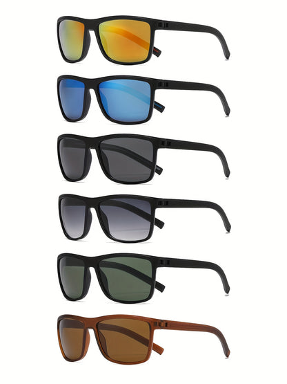 Fashion Sunglasses 12-Pack Classic Square Retro Designer Style Unisex PC Frame Lenses Multi-Color Set for Men and Women Beach Outdoor Daily Leisure Eyewear