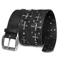 Studded Belt Women Y2K Belt Metal Punk Rock Style Rivet Gothic Belts with Cross Rivet for Jeans Pant
