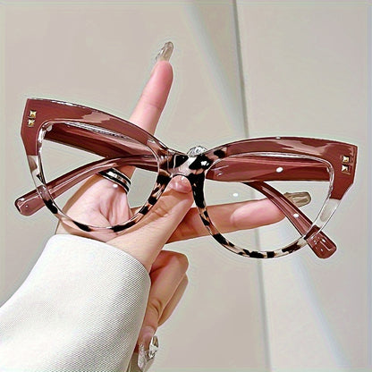 Reading Glasses 3-Pack Metal Hinge Minimalist Color Block Design Elegant Presbyopia Frames for Women Magnification +100 to +400 Fashion Gift Eyewear