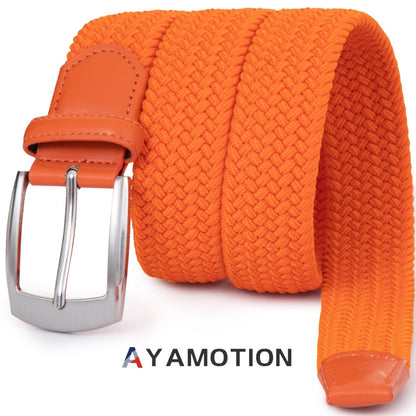 Ratchet Belt for Men & Women - Stretch Woven Elastic Braided, Auto Buckle, 32 Adjustments, Sizes S-XL, 5 Colors, Golf Wedding School Gift