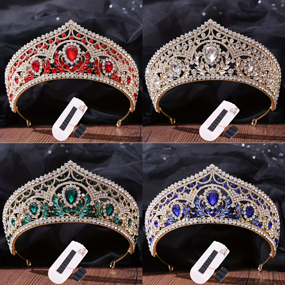 1 European-style Crown Wedding Accessory with Ethnic Flair, Sparkling Full- Tiara. Women's Wedding Headpiece, Royal Queen Crown Headband, Metallic Princess Headpiece, Bridal Birthday Ball.