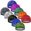 10pcs Men Cooling Skull Caps Welding Hard Liner Cycling Skull Caps Wicking Beanie Do Rag Head Wrap for Men (Mixed Style)