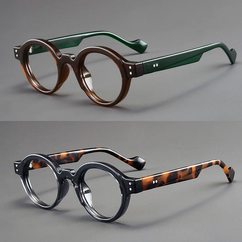 Blue Light Blocking Glasses 2 Pack Vintage Oversized Square Round Clear Lens PC Frame Unisex Anti Blue Light Computer Glasses with Case Trendy Daily Eyewear