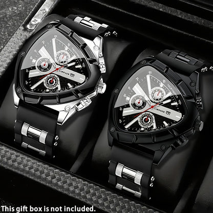 Men's Quartz Watch Casual Fashion Date Calendar Display Analog Pointer – Single or 2pcs Set Gift for Men, Work Daily Wear, Reloj Para Hombre