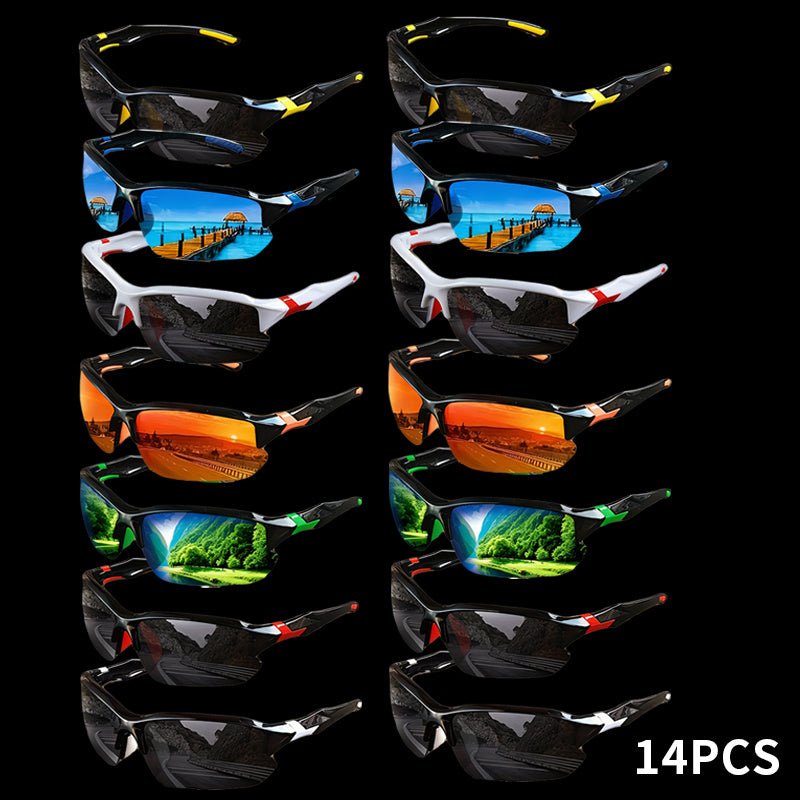 14pcs Set of Men'S Vintage Square Glasses - Fashionable And Trendy Plastic Materials, Decorative Lenses, Ideal for Casual Wear, Daily Fashion Eyewear | Retro Style Glasses | Long-Lasting Glasses