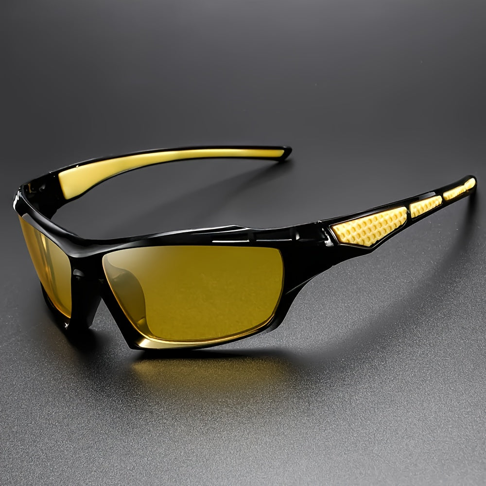 VIOLA MAG 5pcs Polarized, Men's Wrap Around Rectangular Protective Bicycle Driving Gl