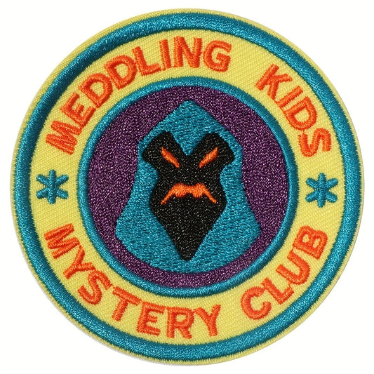 3pcs Meddling S Mystery Club Embroidered Patch - Colorful Fantasy Cartoon Design with Stars & Mysteries, Iron-On/Sew-On for Jackets, Pants, Pet Clothes - Whimsical Adventure Decorative Patch, Cartoon Clothes, Jacket Enhancement
