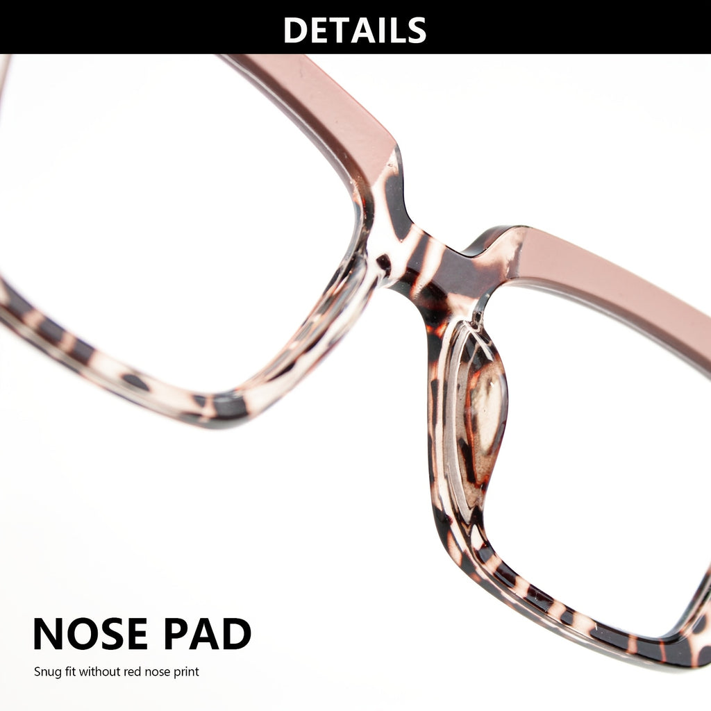 7pcs Women's Reading Glasses with Large Square Frames - Non- Everyday & Special Occasion Glasses for Driving, Parties, Work - Compatible with Presbyopia, Stylish Eyewear for Women, Party Accessories