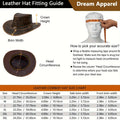 Genuine Leather Cowboy Hat for Men And Women, Designed for The Australian Outback with a Moldable Wide Brim in Aussie Style
