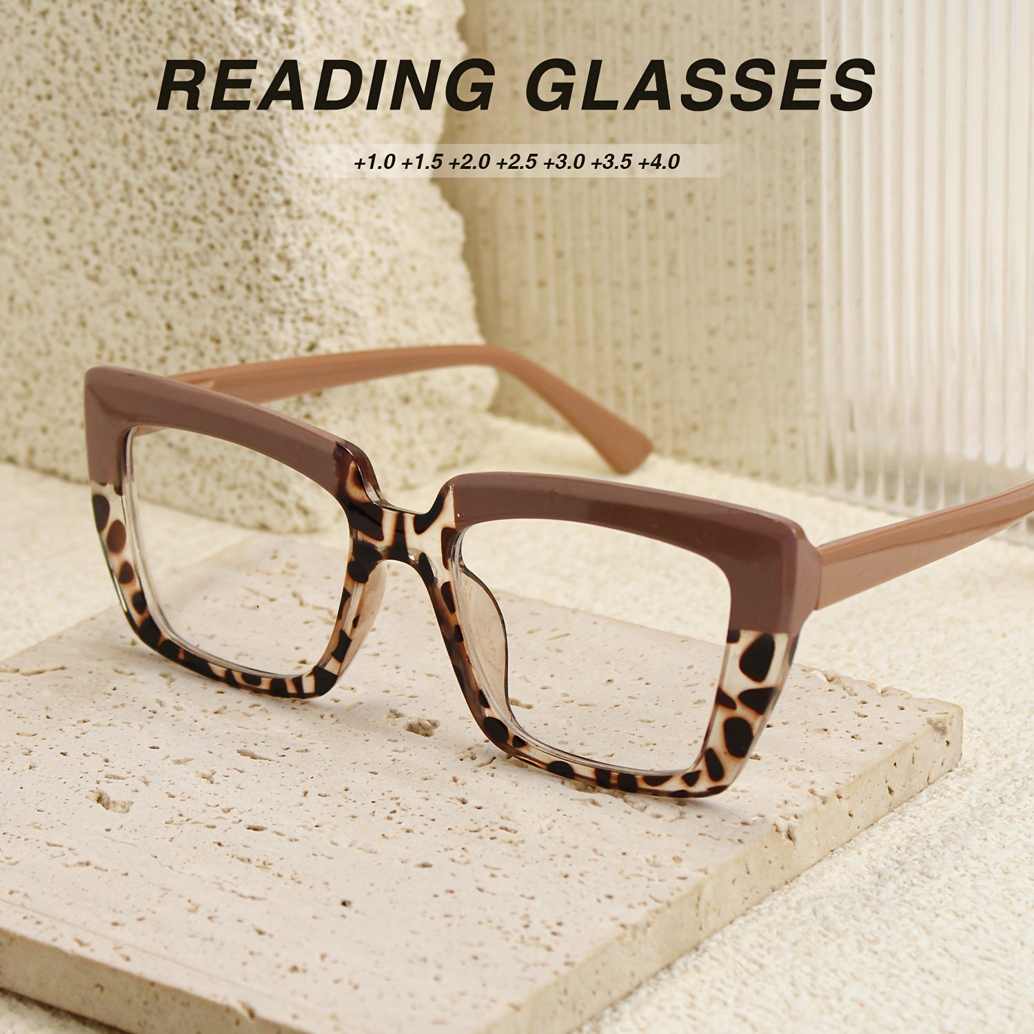 7pcs Women's Reading Glasses with Large Square Frames - Non- Everyday & Special Occasion Glasses for Driving, Parties, Work - Compatible with Presbyopia, Stylish Eyewear for Women, Party Accessories