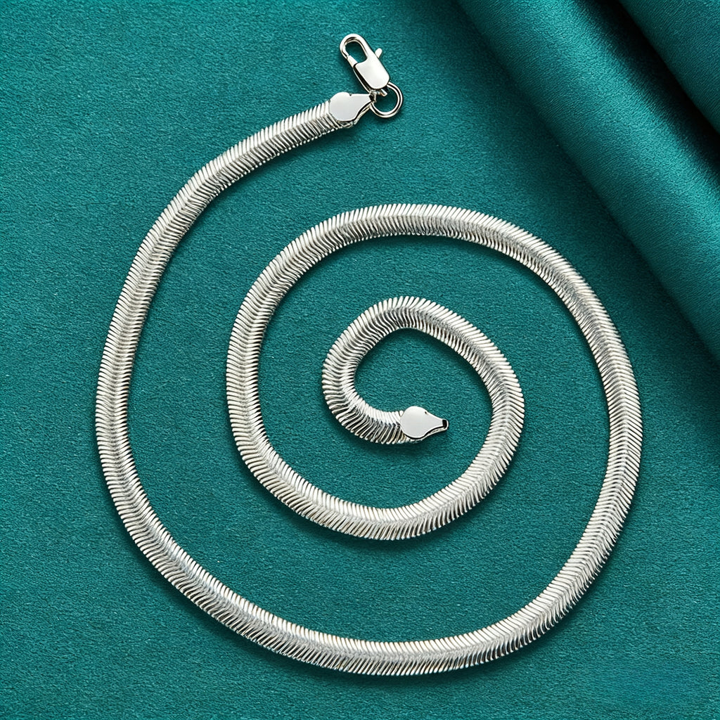 925 Sterling Silver Bamboo Chain Necklace - Hypoallergenic, Nickel Free Fashionable Jewelry, Suitable for Both Men And Women - The Perfect Gift for Any Occasion