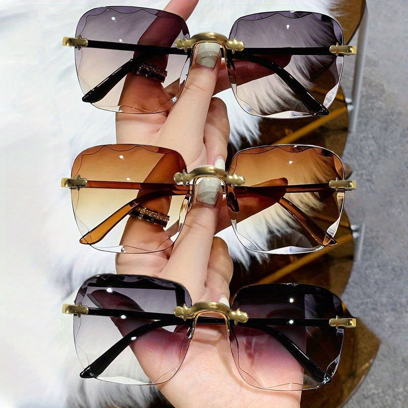 3pcs, frame, cutting, eye-catching, glass reflective, still-cool, trendy, anti-reflection, style.