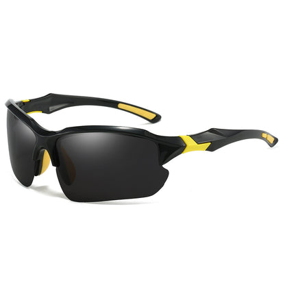 Half Frame Sports Sunglasses for Men 3 Pack - Lightweight UV Protection Outdoor Goggles for Running Fishing Skiing Driving Cycling Sun Protection Wraparound Shades