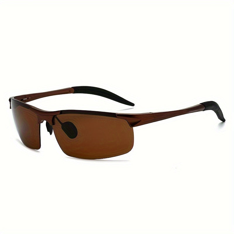 HD Polarized Sunglasses Al-Mg Alloy Ultralight Frame UV400 for Men Women – High-Definition Sport Eyewear for Driving Cycling Fishing Hiking Outdoor, 8 Color Options