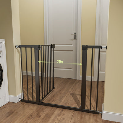 Adjustable Metal Gate - 27-43 Inch Width - Adjustable-width metal barrier in black or white – view 9