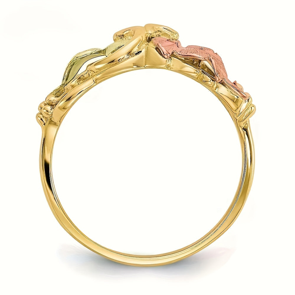 4pcs 14K Gold-Plated Exquisite Leaf Design Ring - Suitable for Daily Wear And Special Occasions, Perfect Gift for Birthdays, Anniversaries, And New Year'S (Ladies, Friends, Family), Delicate Craftsmanship, Cute Additions