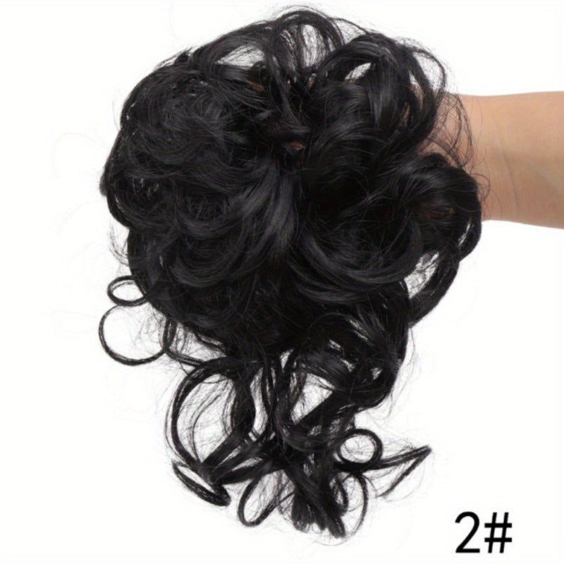 Legant Women's Synthetic Curly Hair Donut Hair Accessory, Costume Wig Bun, Must-Have for Chignon, Ideal for Daily Wear & Cocktail Party Looks, Easy-to-Style Wig