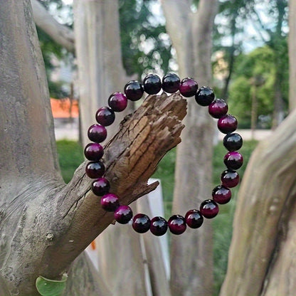 Tiger Eye Stone Bracelet Set 8pcs – 8mm Handmade Natural Stone Beaded Bracelets Unisex Stackable Daily Wear Valentine Birthday Gift