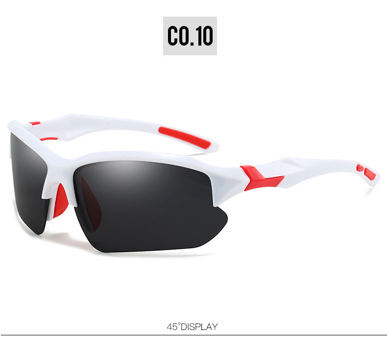 3pcs/ 10pcs New Cross-Border Outdoor Sports, Skiing, Driving Half-Frame Polarized Sunglasses Men'S Running Fishing Sunglasses Sun Protection Lightweight Goggles