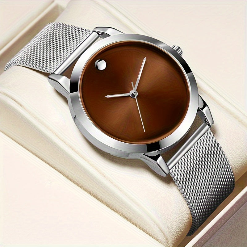 Mens Fashion Stainless Steel Band Watches Casual Simple Watches for Men, the Best Choice for Gifts