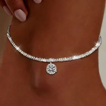 Anklet for Women - 925 Silver Moissanite for Sparkling Flash Diamond Ankle Chain - product detail view 7