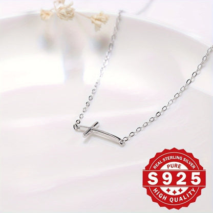 Anklet for Women - 925 Sterling Silver Cross for Minimalist Classic Design, Hypoallergenic - product detail view 4