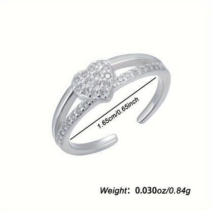 Anklet for Women - Heart 925 Sterling Silver Adjustable Ankle Bracelet for Romantic Heart - product detail view 7